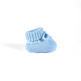 Knitted Booties in Baby Blue - Aaria Tees Aaria Tees