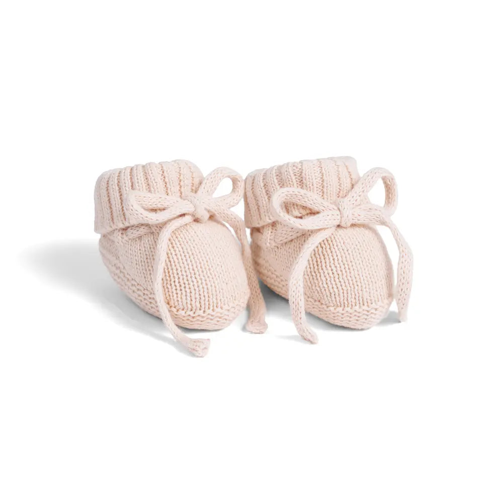 Knitted Booties in Beige - Aaria Tees Aaria Tees