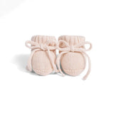 Knitted Booties in Beige - Aaria Tees Aaria Tees