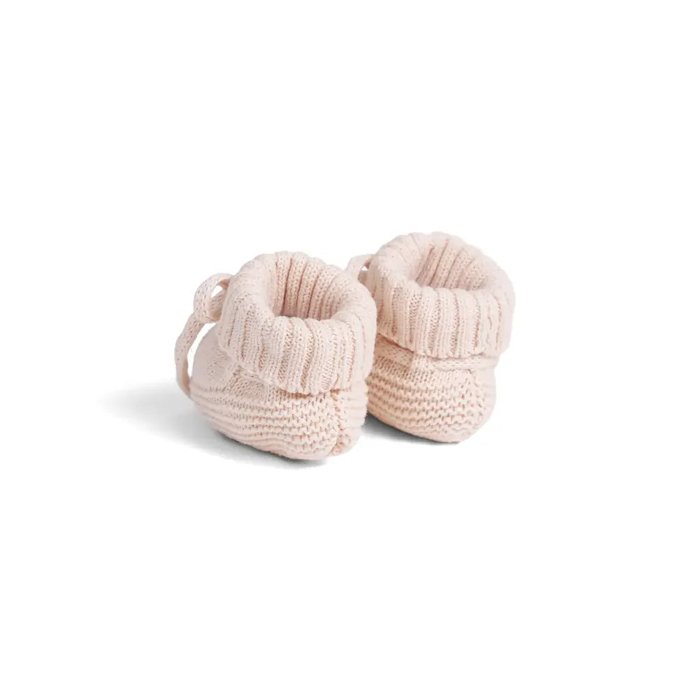 Knitted Booties in Beige - Aaria Tees Aaria Tees