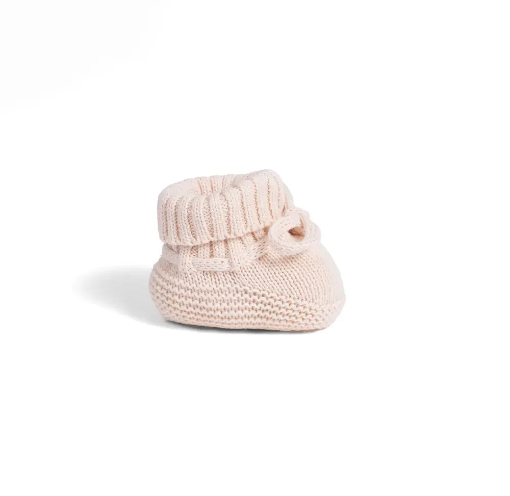 Knitted Booties in Beige - Aaria Tees Aaria Tees