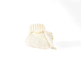 Knitted Booties in Cream - Aaria Tees Aaria Tees
