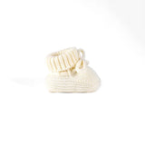 Knitted Booties in Cream - Aaria Tees Aaria Tees