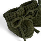 Knitted Booties in Forest Green - Aaria Tees Aaria Tees