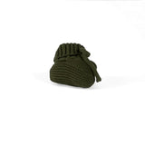 Knitted Booties in Forest Green - Aaria Tees Aaria Tees