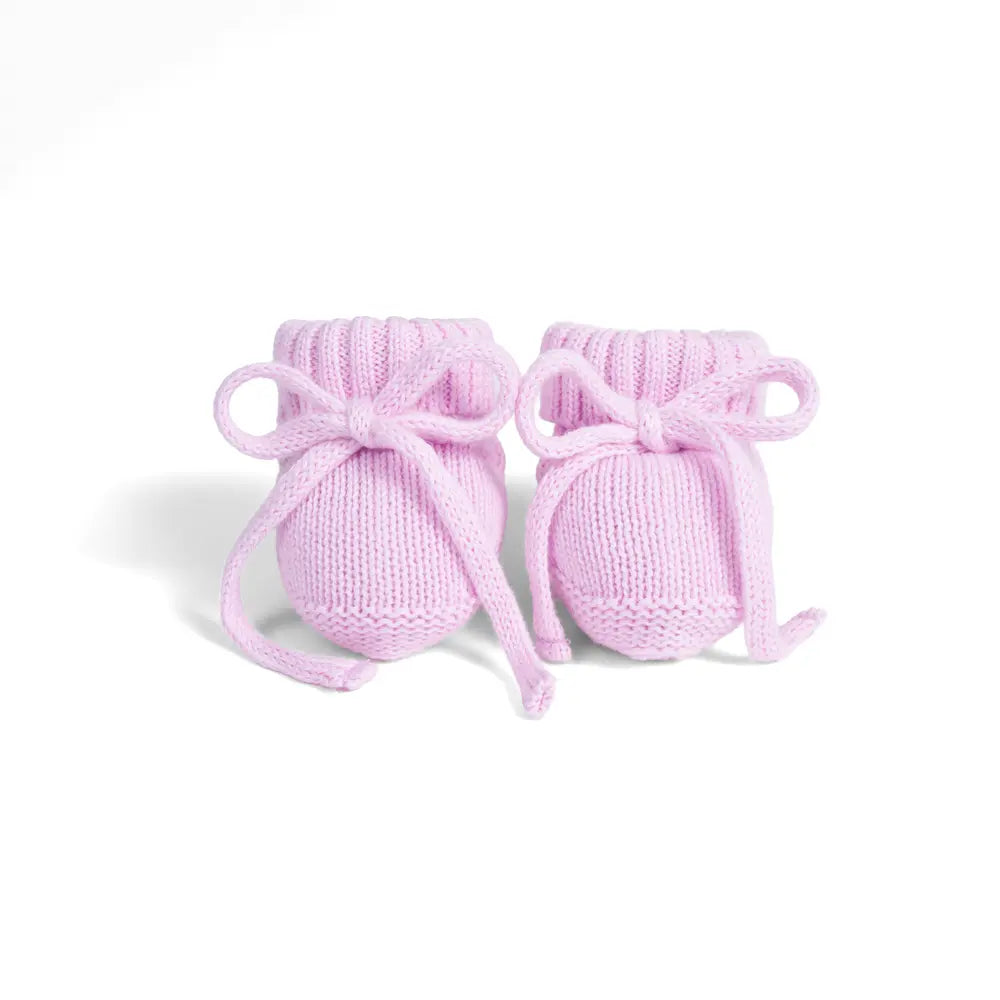 Knitted Booties in Lilac - Aaria Tees Aaria Tees