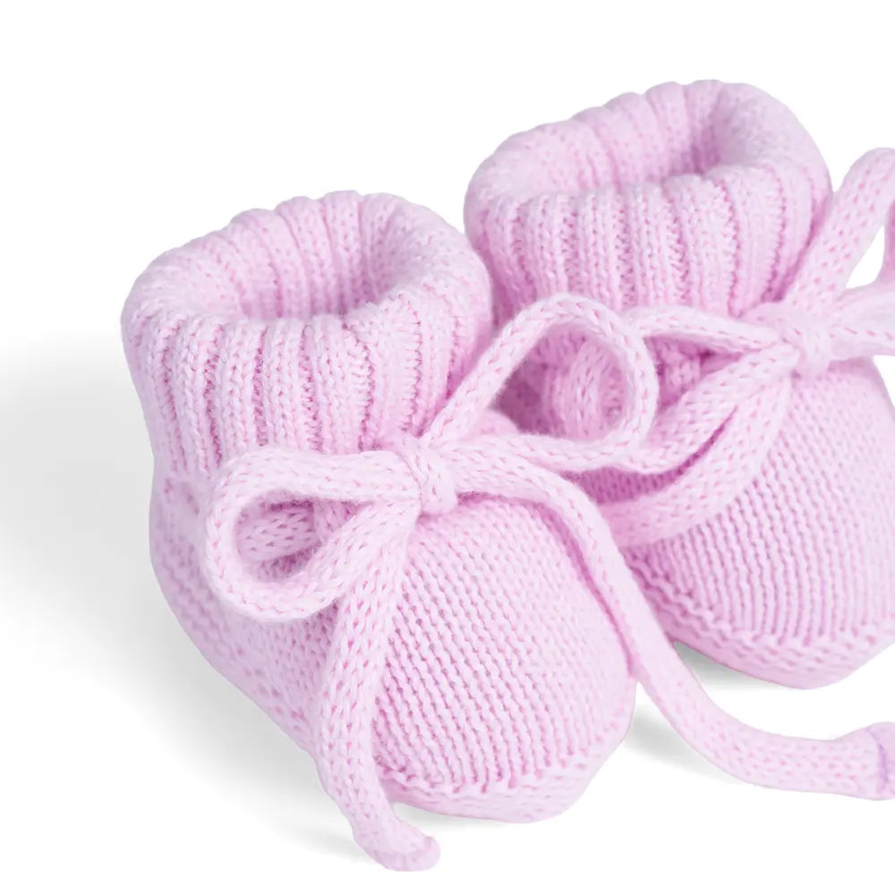 Knitted Booties in Lilac - Aaria Tees Aaria Tees