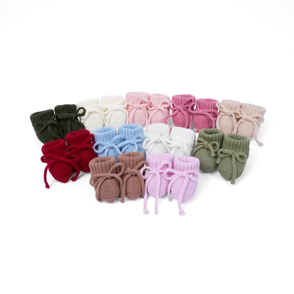 Knitted Booties in Pink - Aaria Tees Aaria Tees