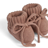 Knitted Booties in Mocha - Aaria Tees Aaria Tees