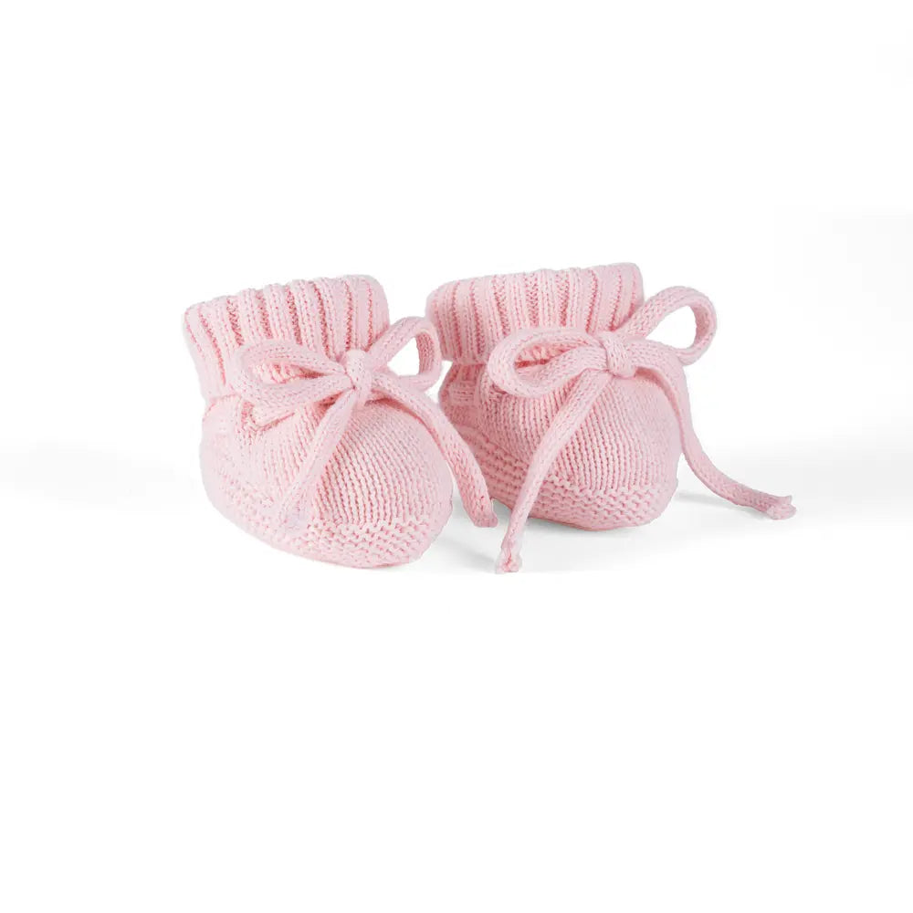 Knitted Booties in Pink - Aaria Tees Aaria Tees