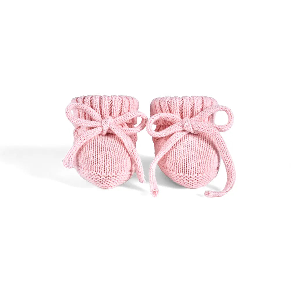 Knitted Booties in Pink - Aaria Tees Aaria Tees