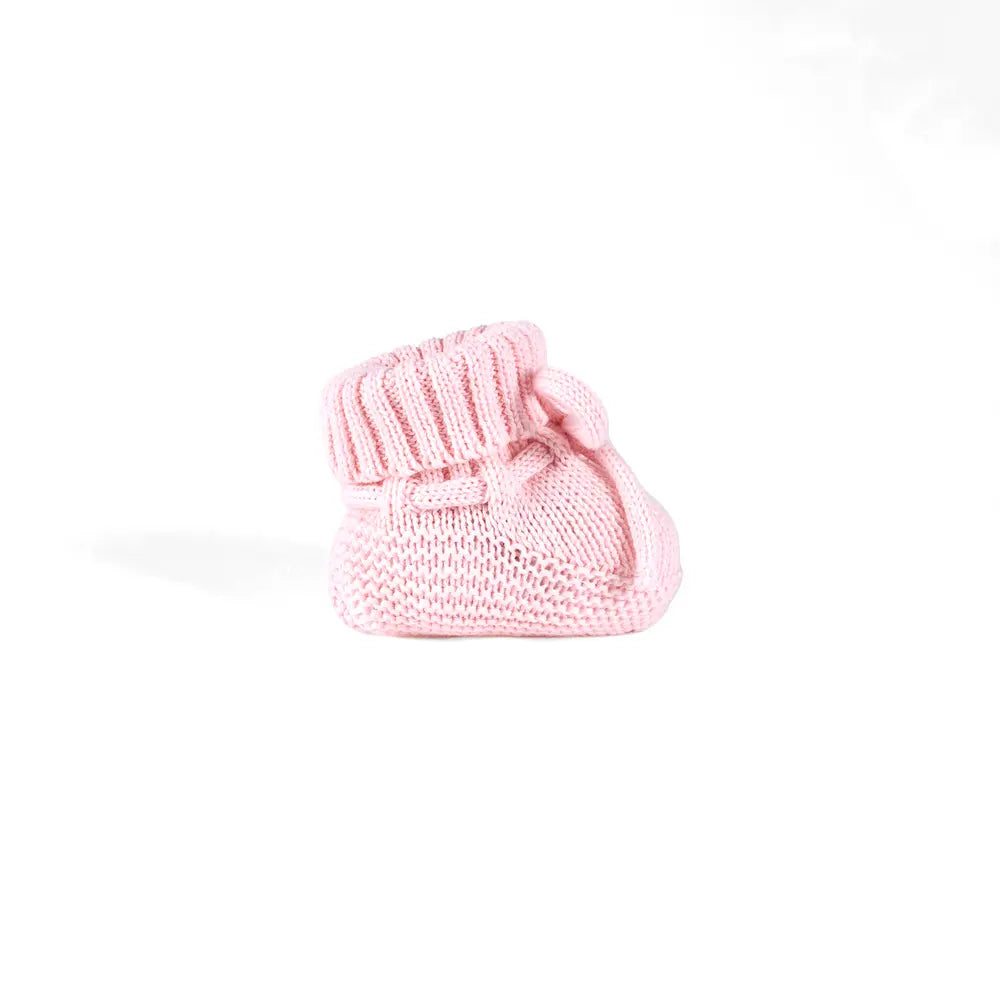 Knitted Booties in Pink - Aaria Tees Aaria Tees