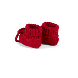 Knitted Booties in Red Xmas - Aaria Tees Aaria Tees