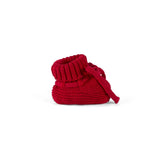 Knitted Booties in Red Xmas - Aaria Tees Aaria Tees