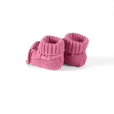 Knitted Booties in Rose Pink - Aaria Tees Aaria Tees