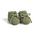 Knitted Booties in Sage Green - Aaria Tees Aaria Tees
