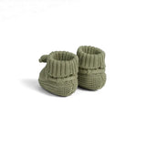 Knitted Booties in Sage Green - Aaria Tees Aaria Tees