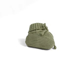 Knitted Booties in Sage Green - Aaria Tees Aaria Tees