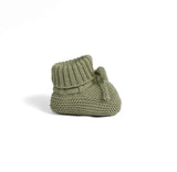 Knitted Booties in Sage Green - Aaria Tees Aaria Tees