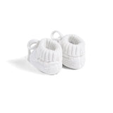 Knitted Booties in White - Aaria Tees Aaria Tees