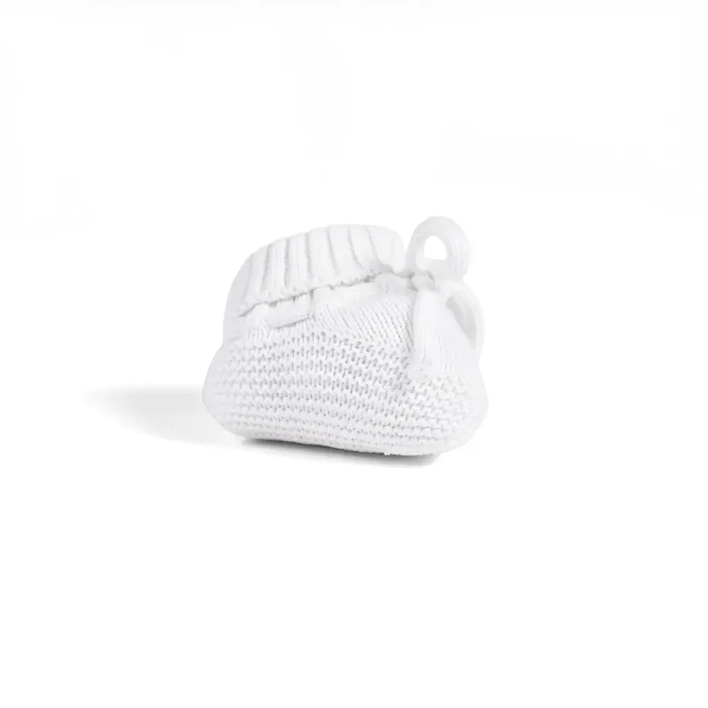 Knitted Booties in White - Aaria Tees Aaria Tees