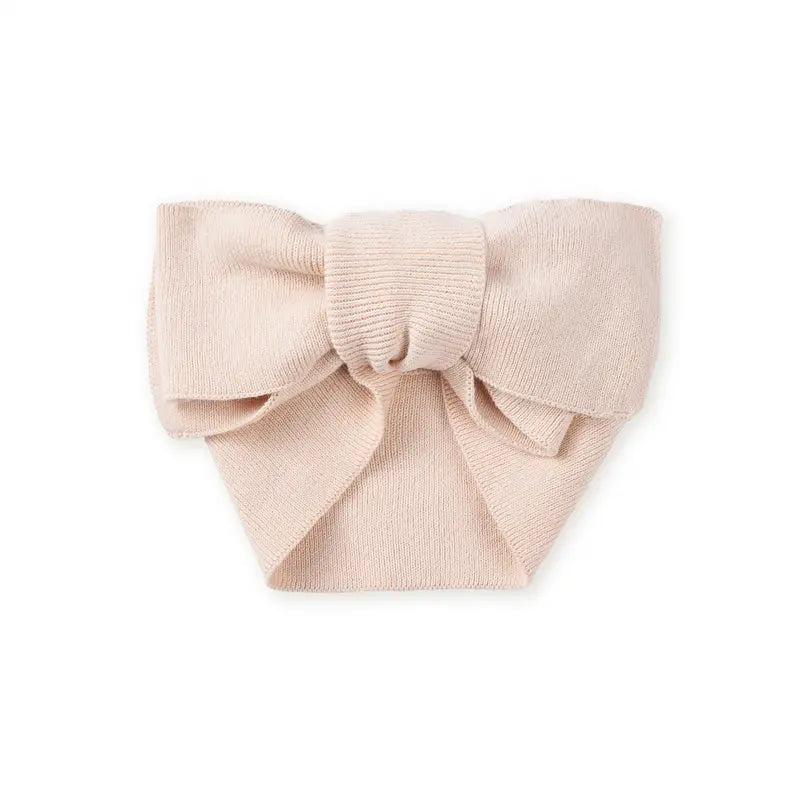 Knitted Oversized Topknot in Beige - Aaria Tees