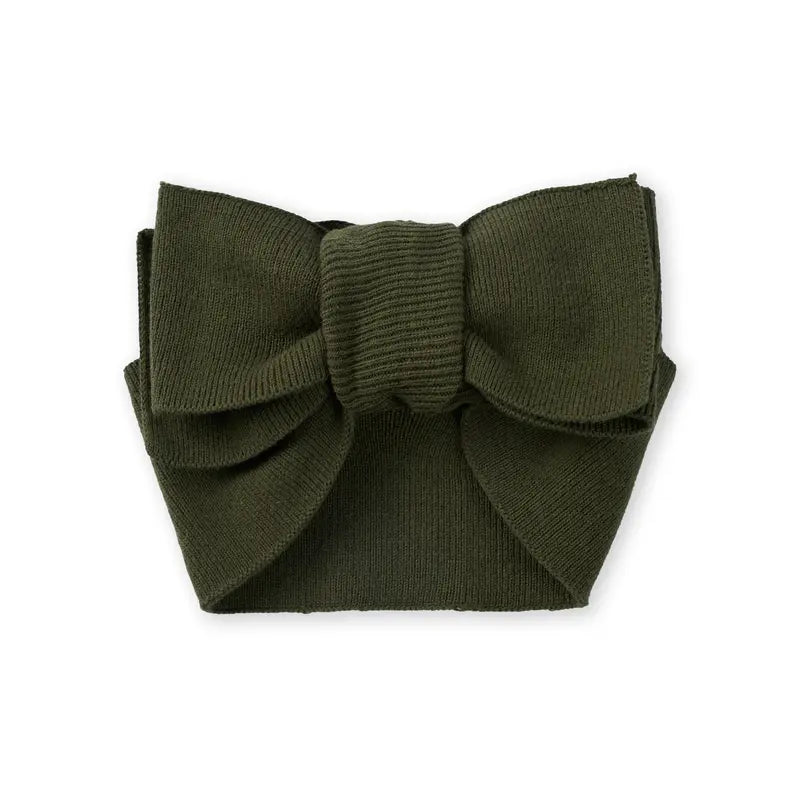 Knitted Oversized Topknot in Forest Green - Aaria Tees