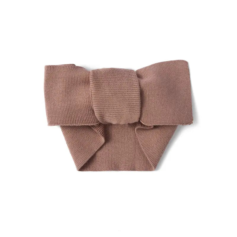 Knitted Oversized Topknot in Mocha - Aaria Tees