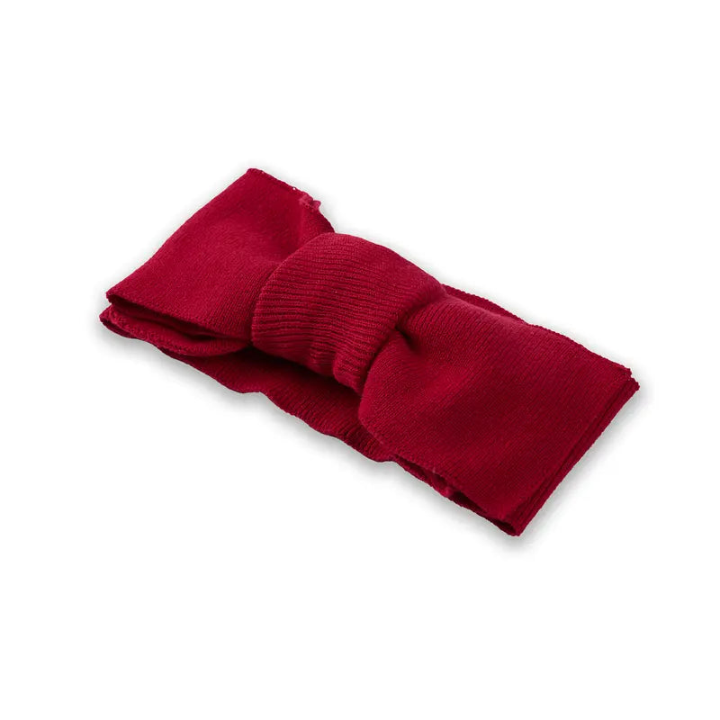 Knitted Oversized Topknot in Red Xmas - Aaria Tees Aaria Tees