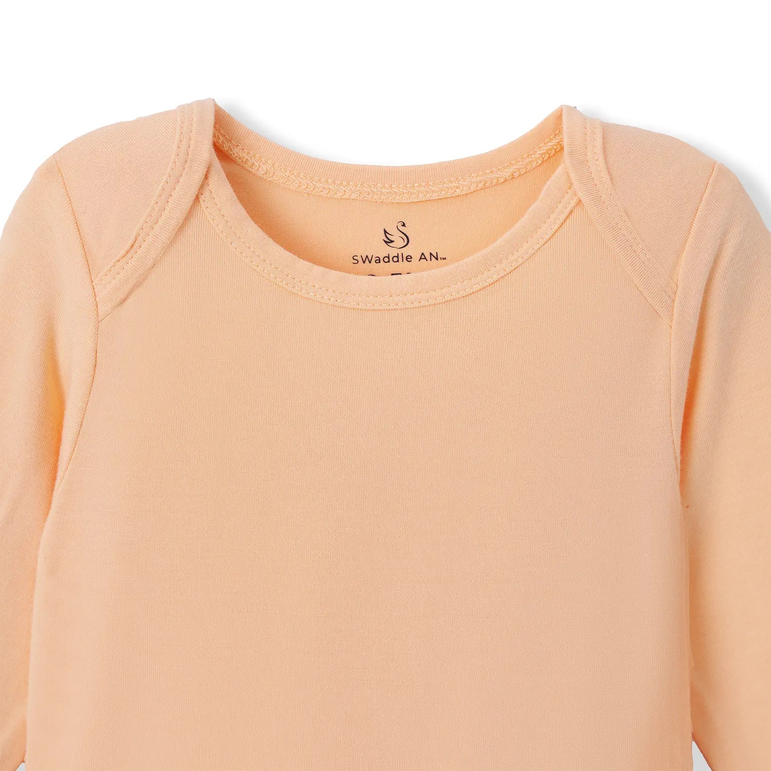Long Sleeve Baby Bodysuit in Peach Fuzz - Aaria Tees Aaria Tees