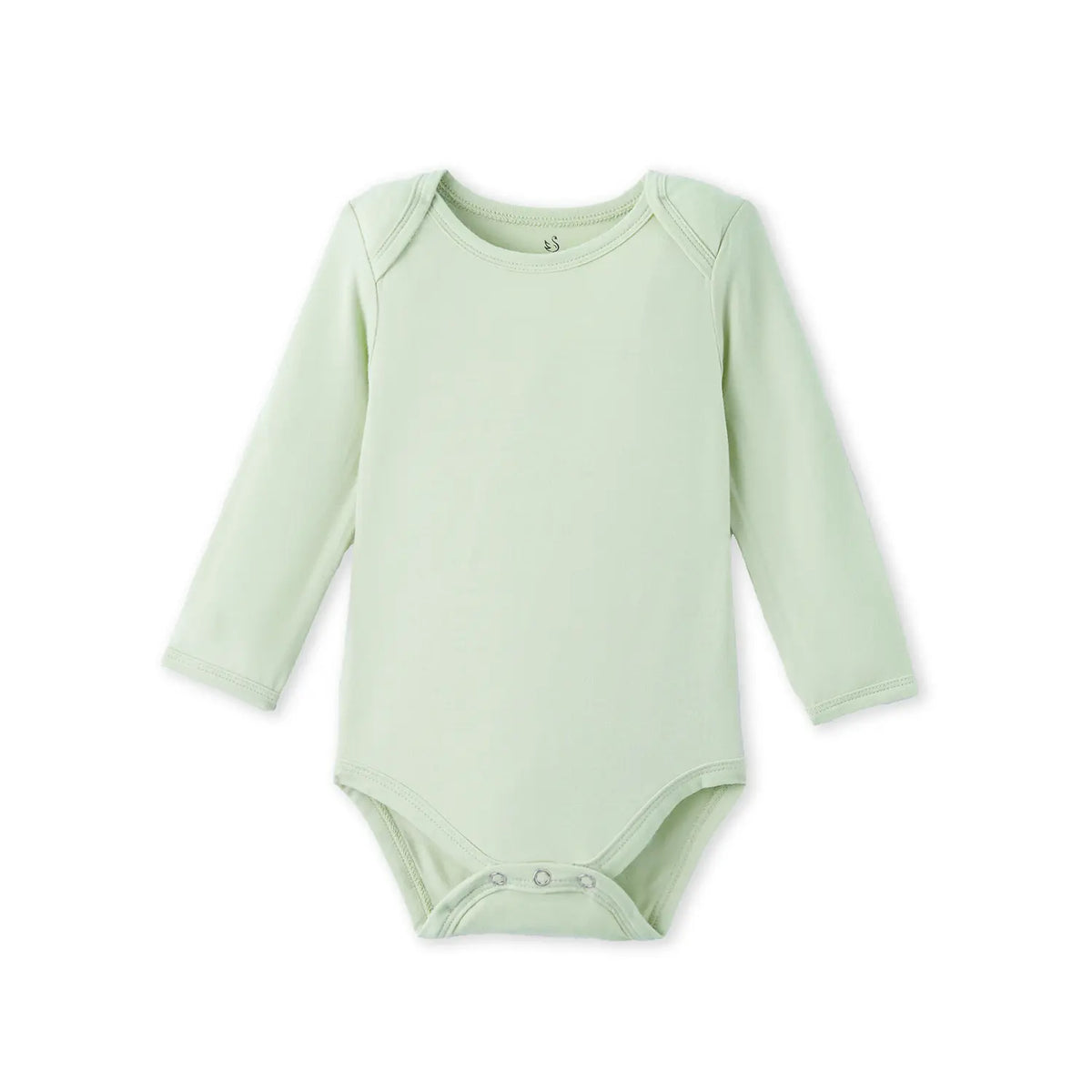 Long Sleeve Baby Bodysuit in Sage Green - Aaria Tees