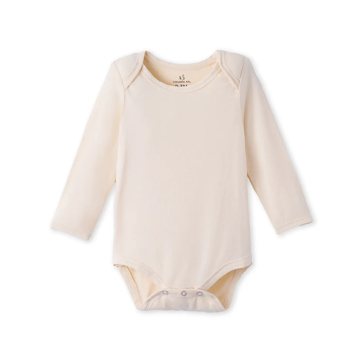 Long Sleeve Baby Bodysuit in Sand - Aaria Tees