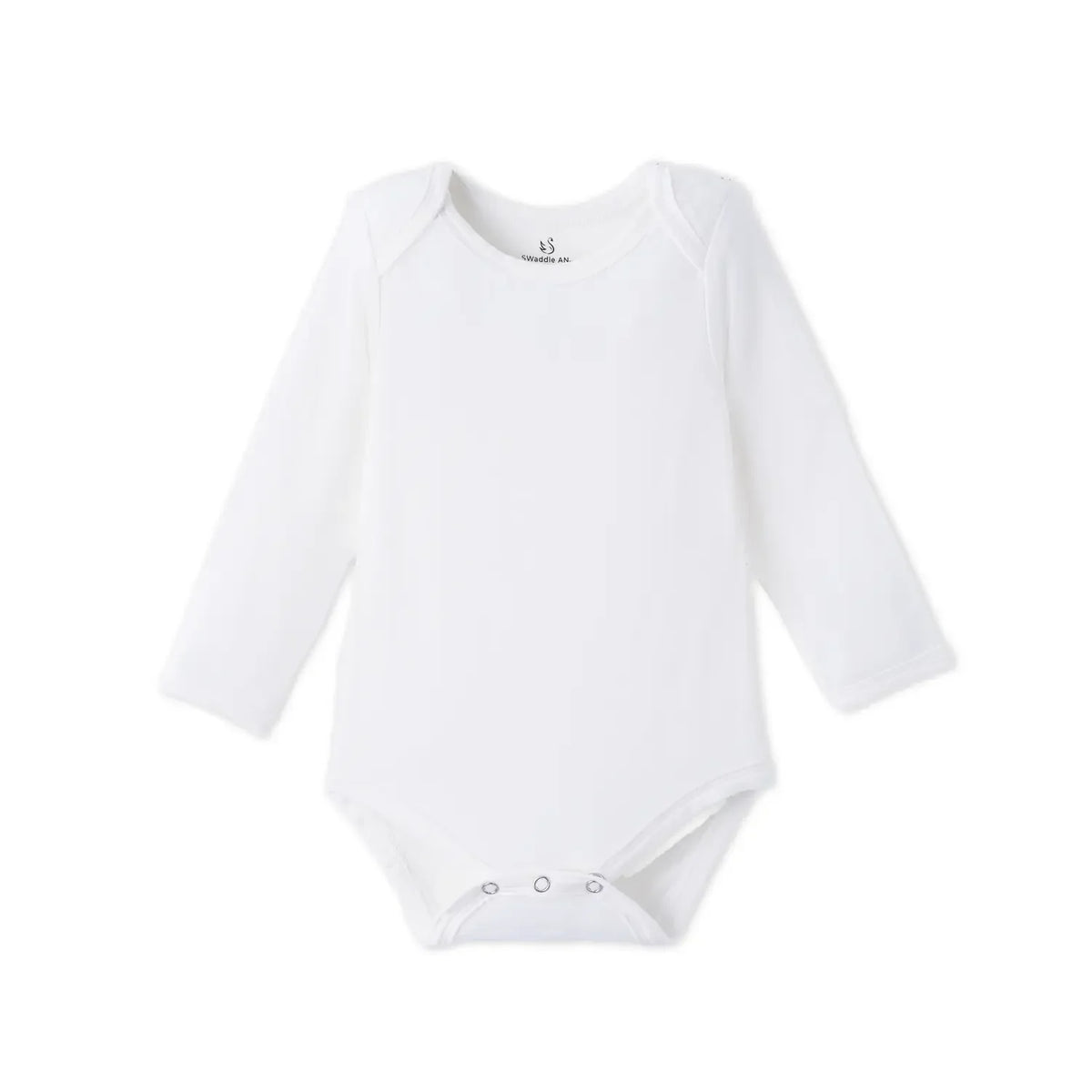 Long Sleeve Baby Bodysuit in White - Aaria Tees