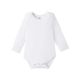 Long Sleeve Baby Bodysuit in White - Aaria Tees Aaria Tees