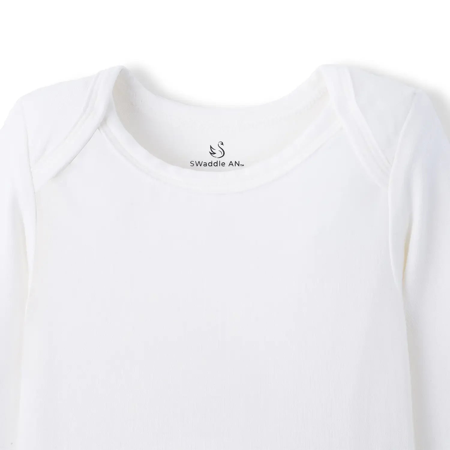 Long Sleeve Baby Bodysuit in White - Aaria Tees Aaria Tees