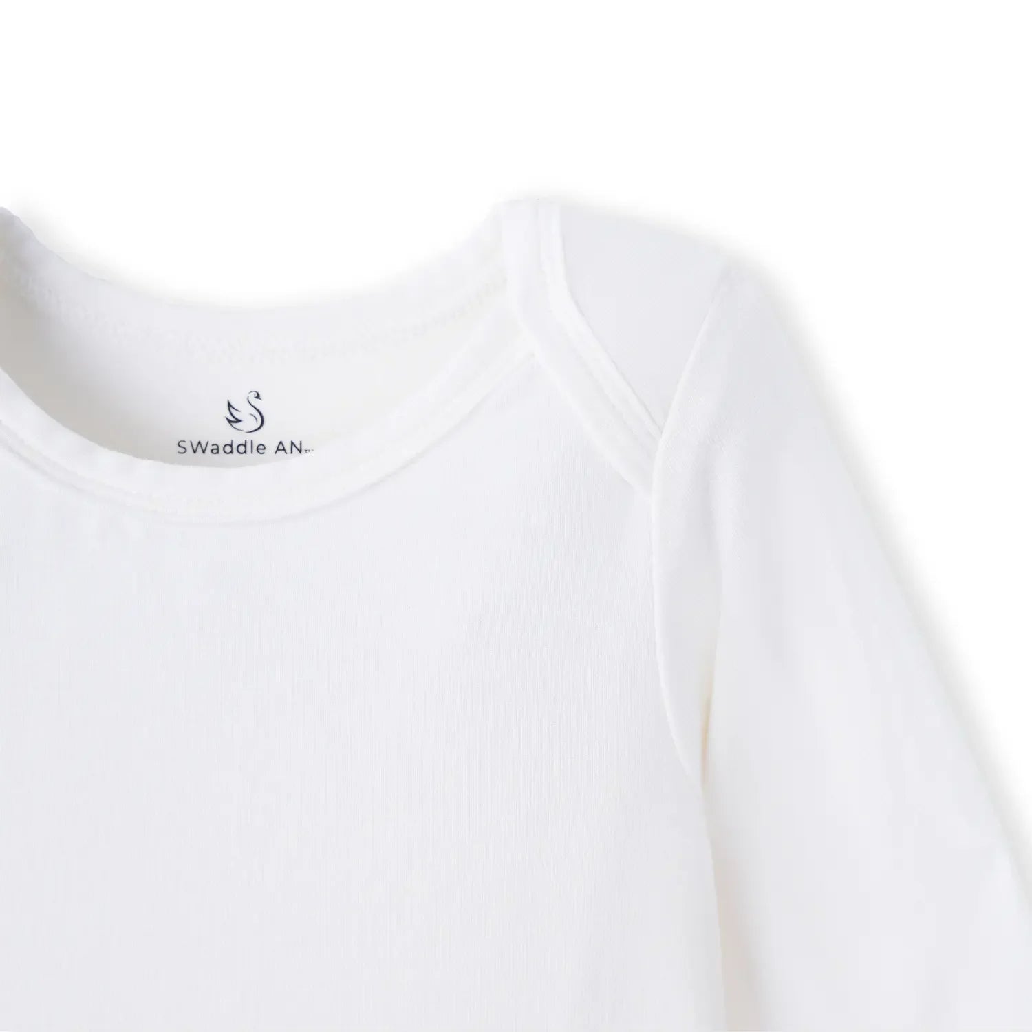Long Sleeve Baby Bodysuit in White - Aaria Tees Aaria Tees