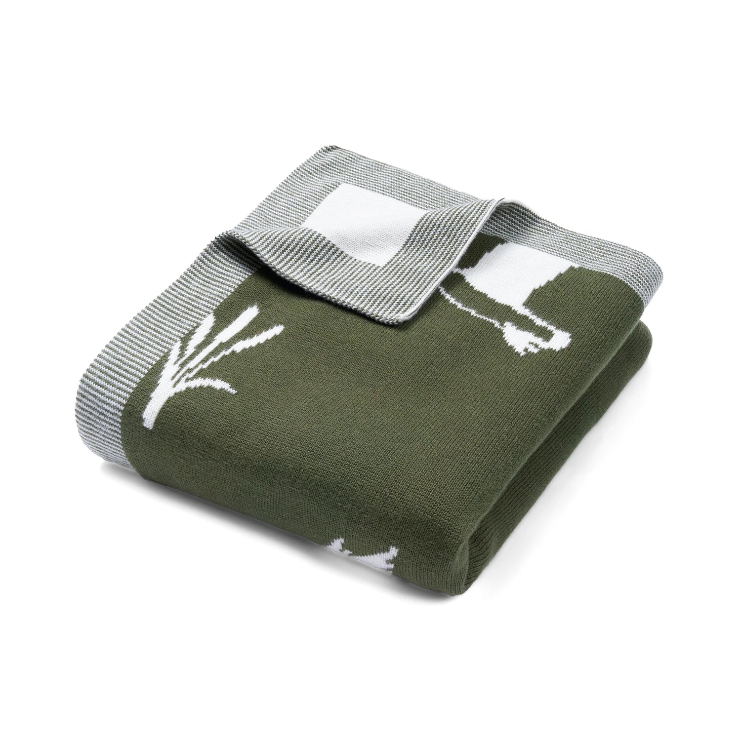 Mallard Duck Jacquard Knit Baby Blanket - Aaria Tees Aaria Tees