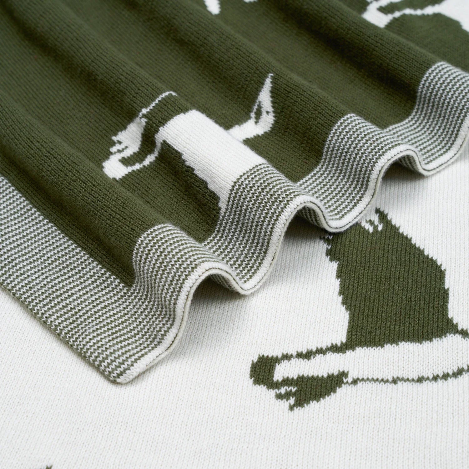 Mallard Duck Jacquard Knit Baby Blanket - Aaria Tees Aaria Tees