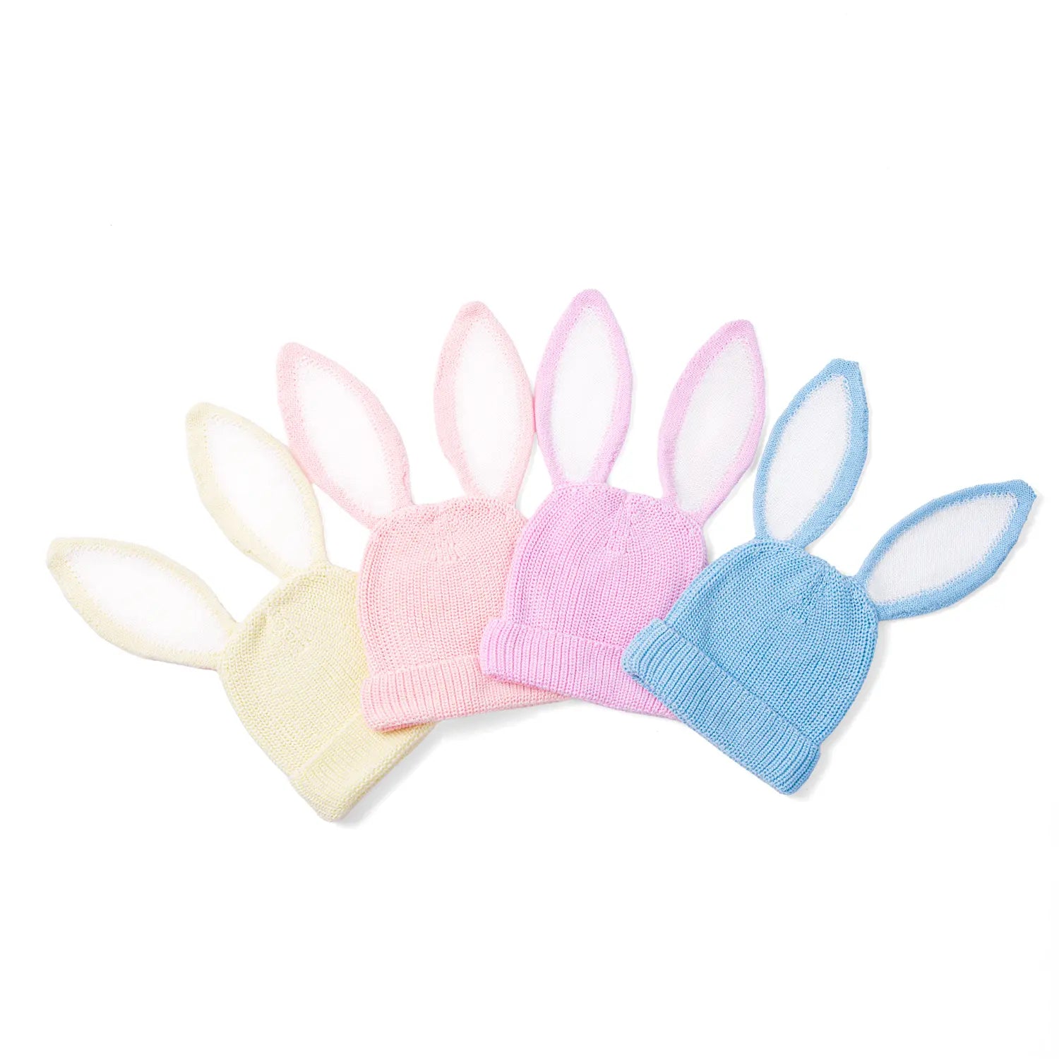 Bunny Ear Knit Beanie in Cream - Aaria Tees Aaria Tees