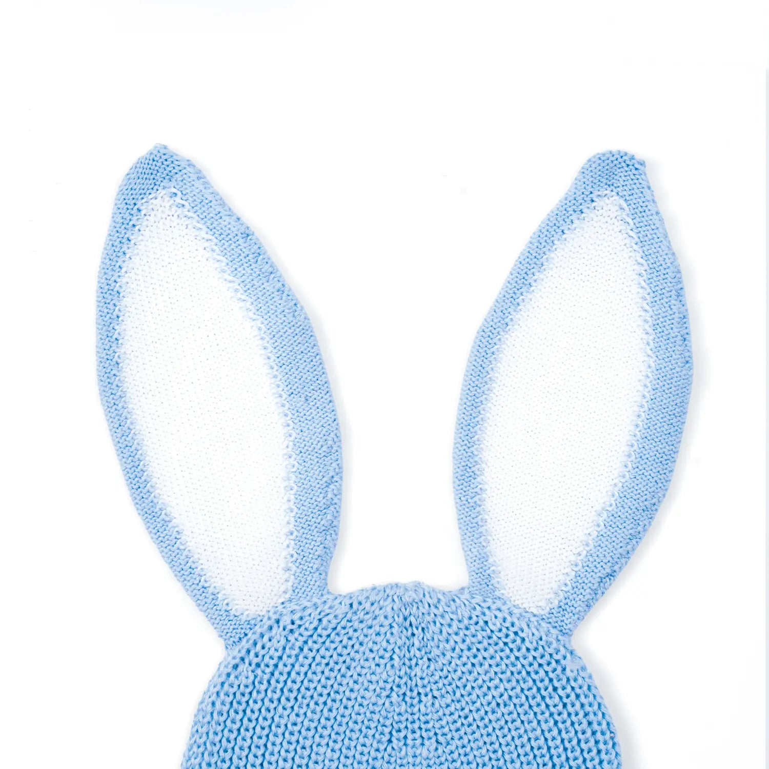 Bunny Ear Knit Beanie in Baby Blue - Aaria Tees Aaria Tees