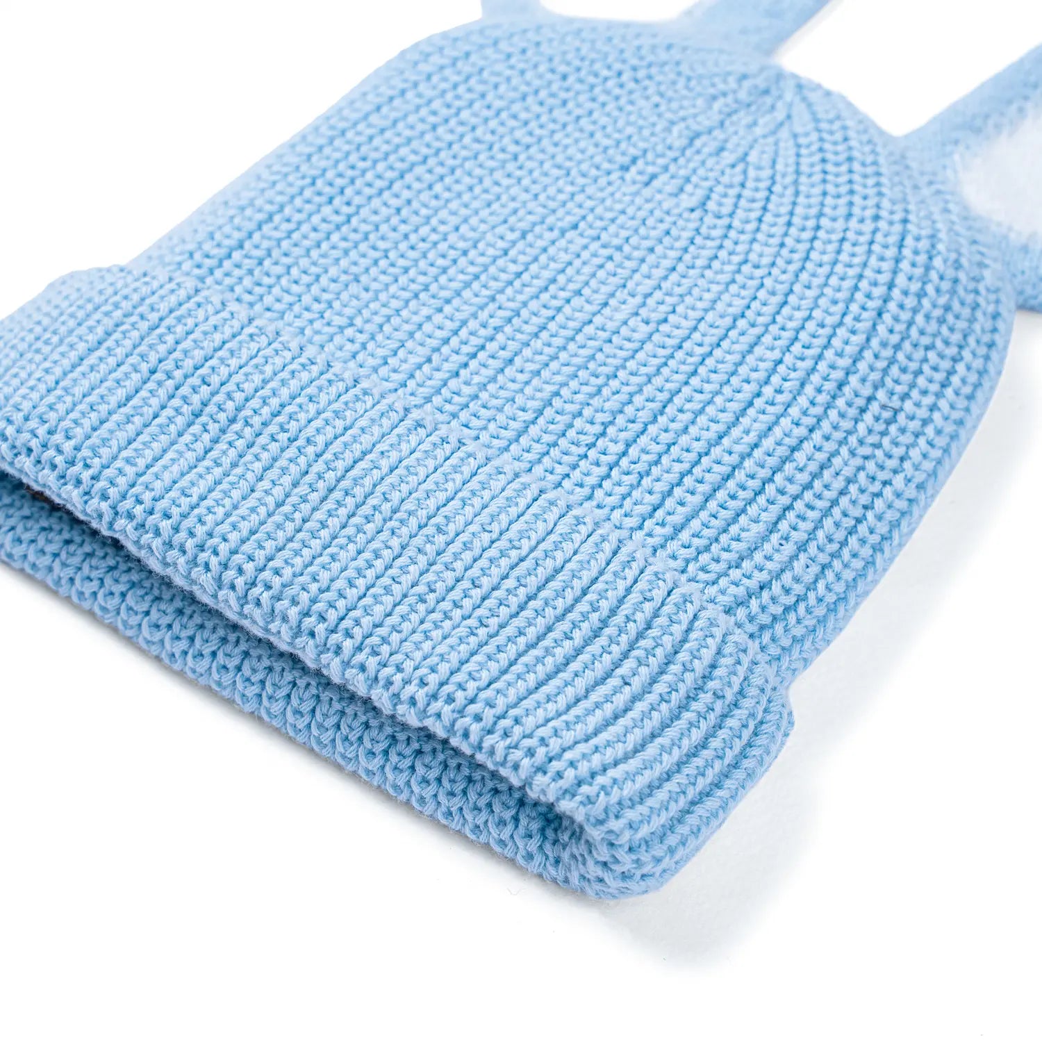Bunny Ear Knit Beanie in Baby Blue - Aaria Tees Aaria Tees