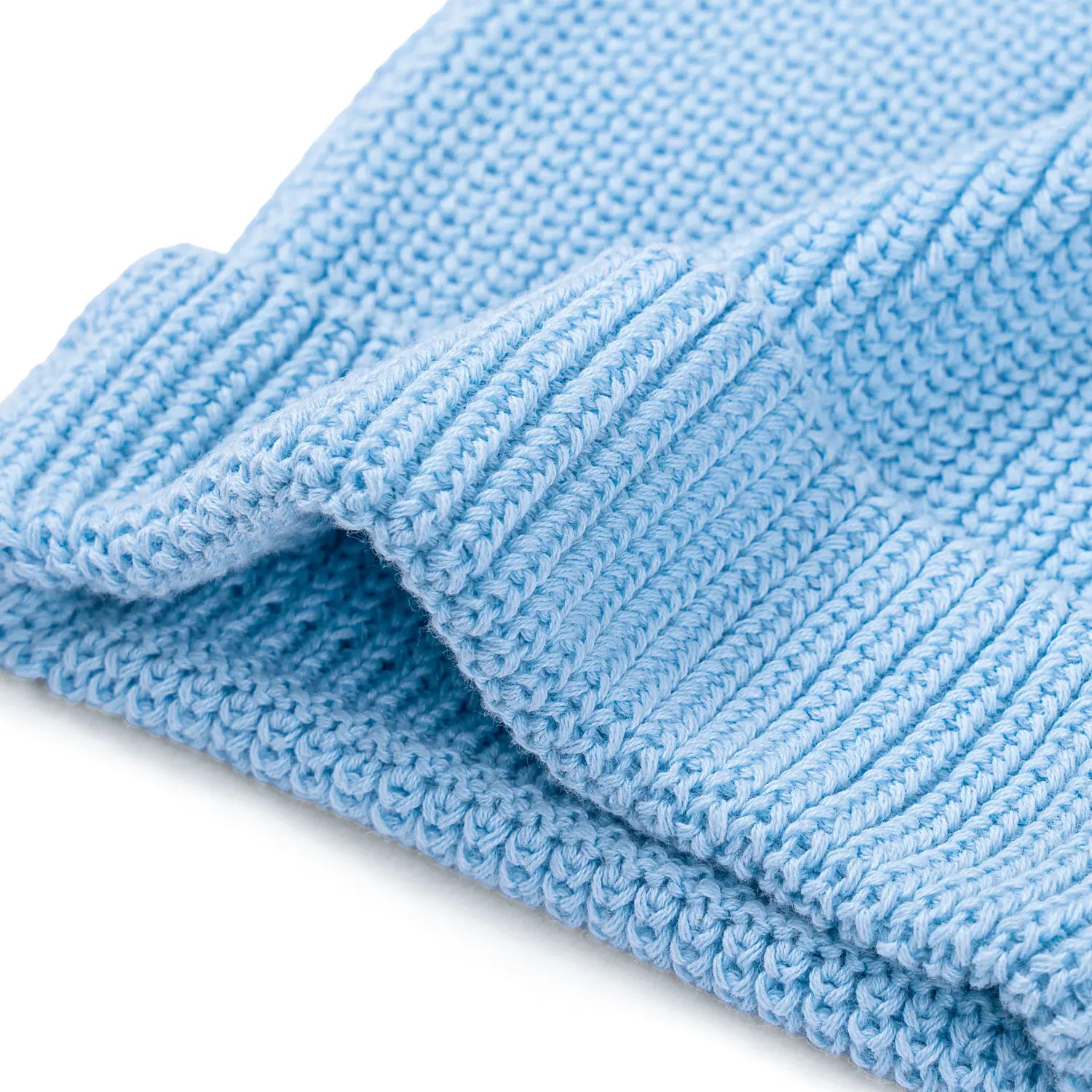 Bunny Ear Knit Beanie in Baby Blue - Aaria Tees Aaria Tees