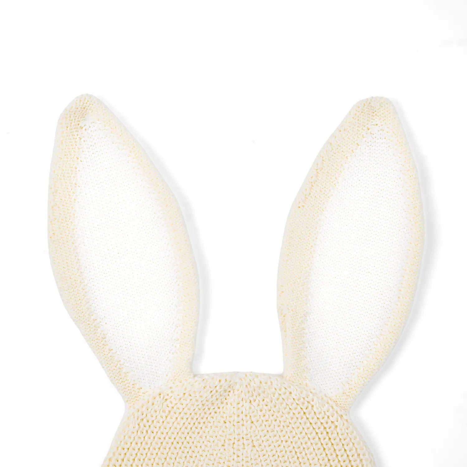 Bunny Ear Knit Beanie in Cream - Aaria Tees Aaria Tees