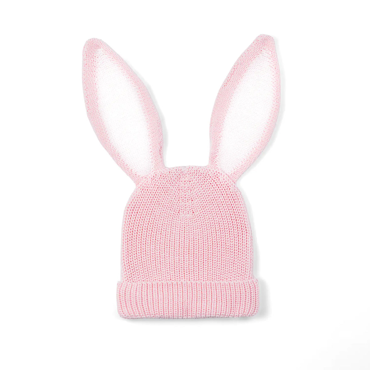 Bunny Ear Knit Beanie in Pink - Aaria Tees