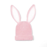 Bunny Ear Knit Beanie in Pink - Aaria Tees Aaria Tees