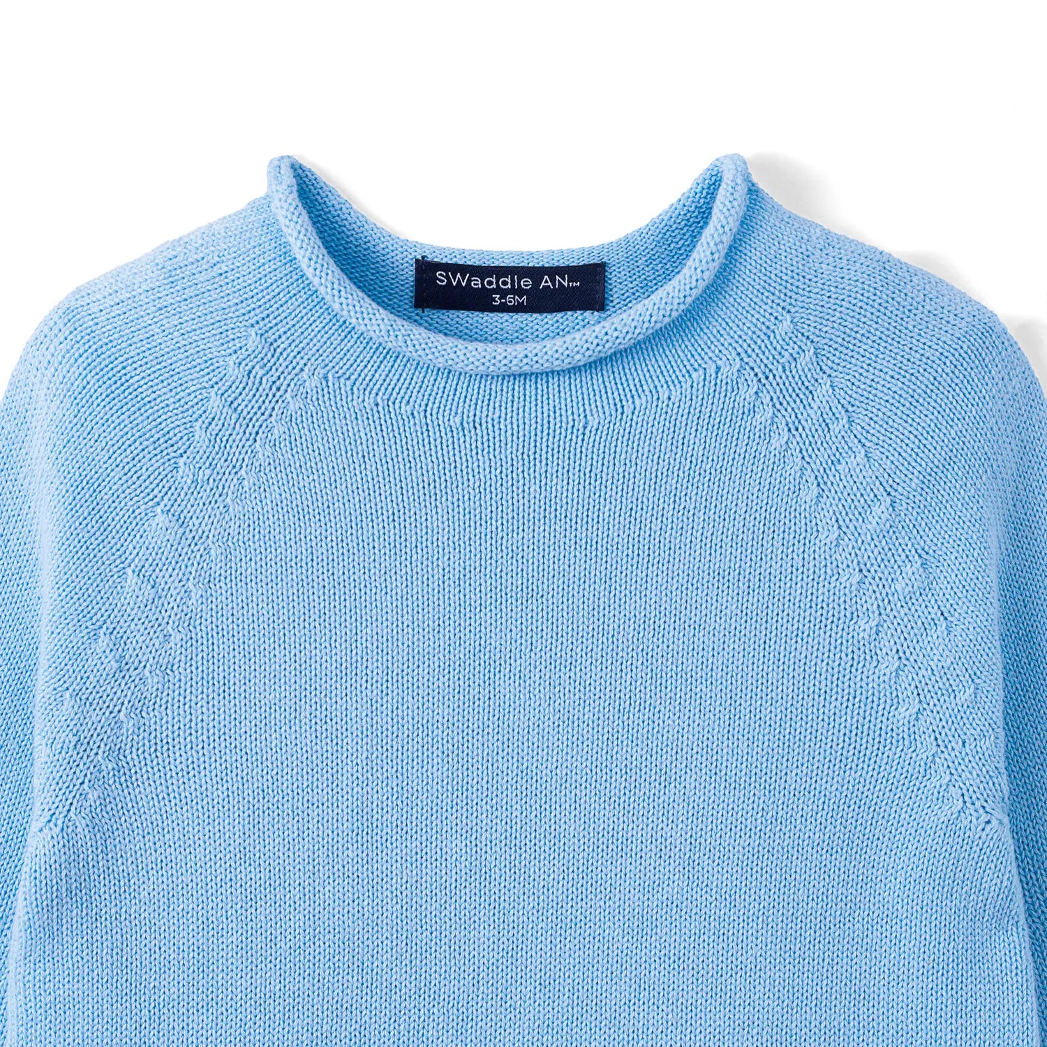 Knit Rollneck Baby Sweater in Baby Blue - Aaria Tees Aaria Tees