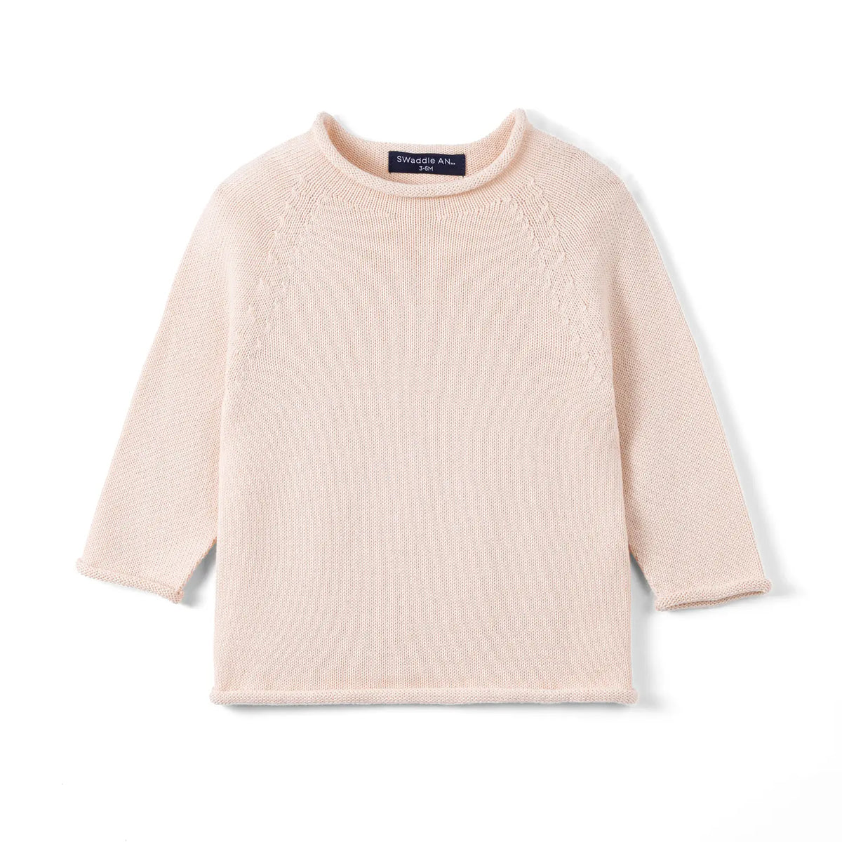 Knit Rollneck Baby Sweater in Beige - Aaria Tees
