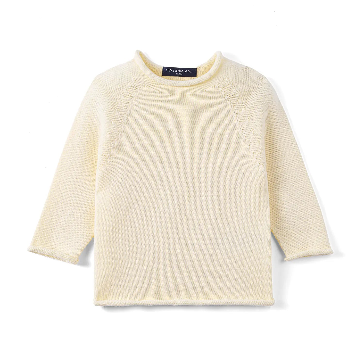 Knit Rollneck Baby Sweater in Cream - Aaria Tees Aaria Tees