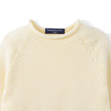 Knit Rollneck Baby Sweater in Cream - Aaria Tees Aaria Tees