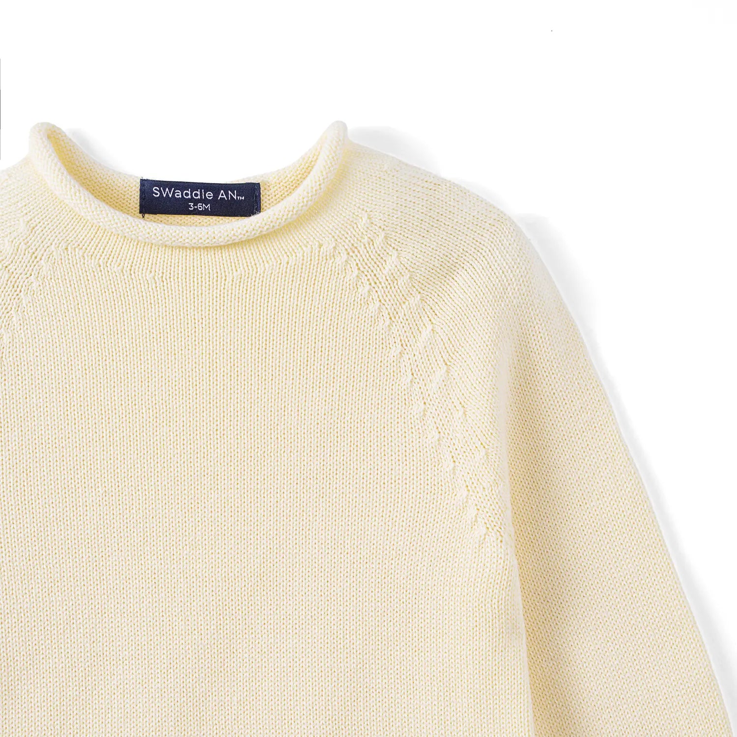 Knit Rollneck Baby Sweater in Cream - Aaria Tees Aaria Tees